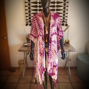 NWOT FLEURS TIE DYE KIMONO
